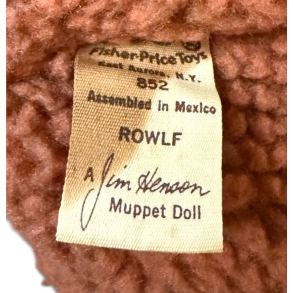 Rowlf Puppet Muppet Doll #852 Fisher Price Dog Hand Jim Henson Vintage 1977 READ - Picture 11 of 16